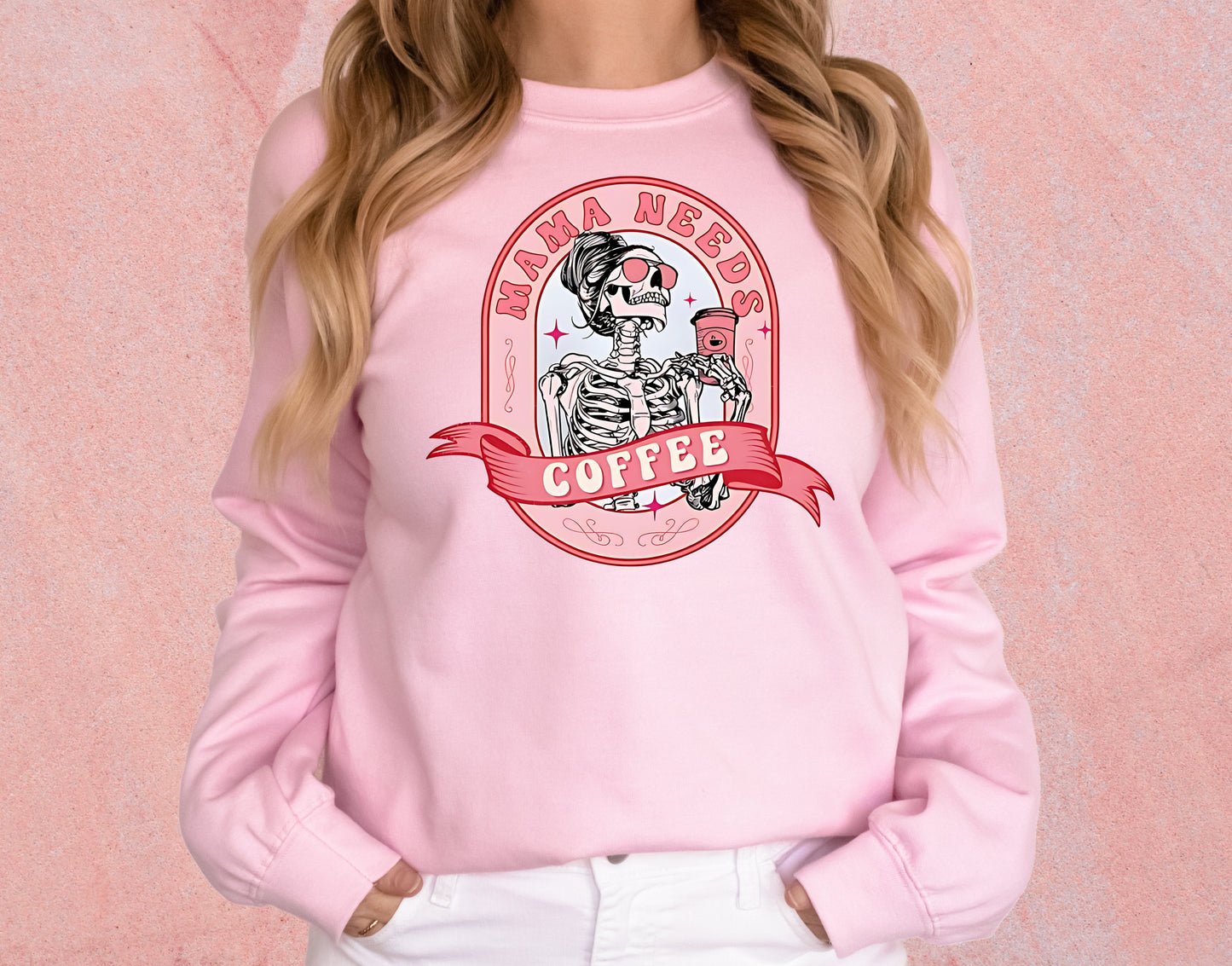 Sweatshirt T-Shirt Crewneck Valentines - Mama Needs Coffee