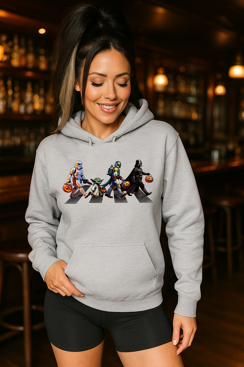 DTF Transfer Star W Halloween Abbey Road – Trick or Treat Parody Print