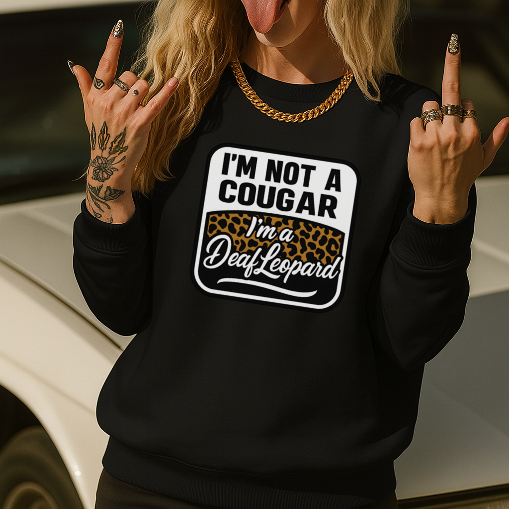 DTF Transfer Funny Deaf Leopard Not A Cougar