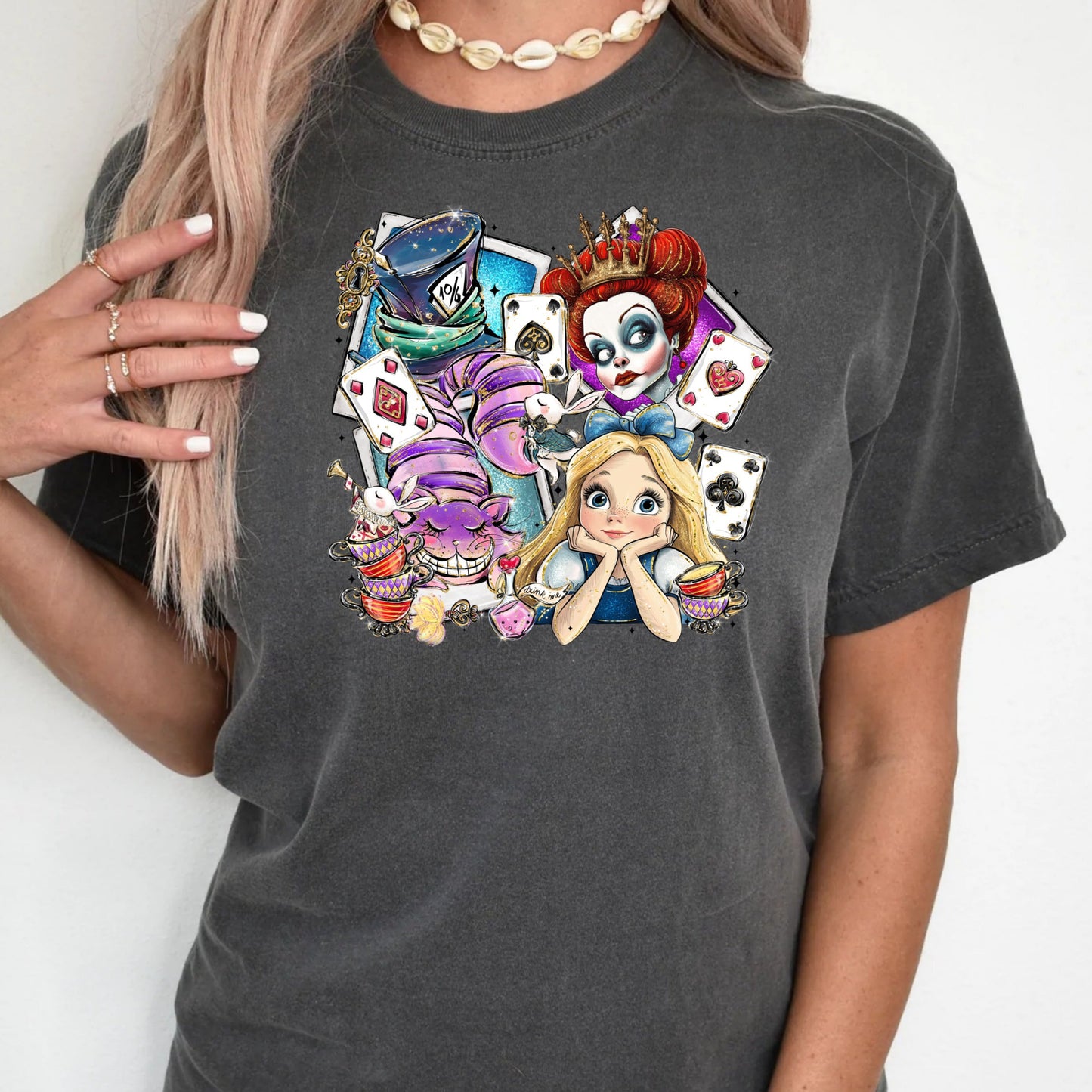 DTF Transfer Alice In W .. Inspired Fantasy Print