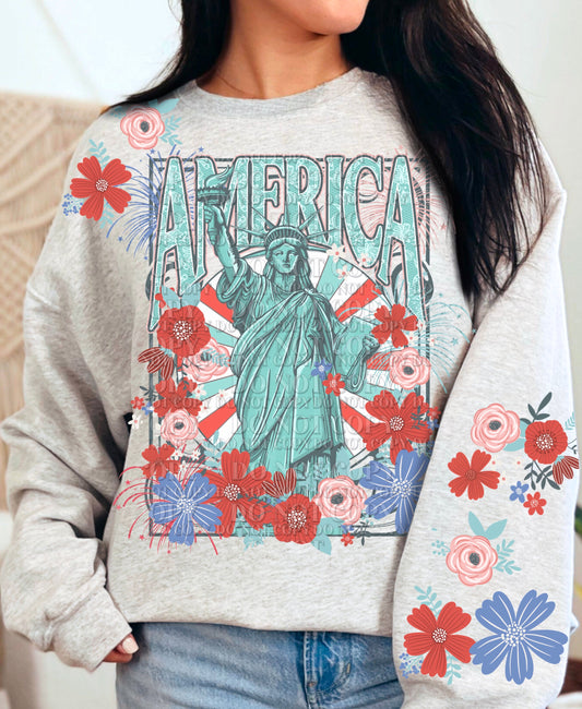 America Home of the Free T-Shirt or Sweatshirt - Patriotic and Comfortable