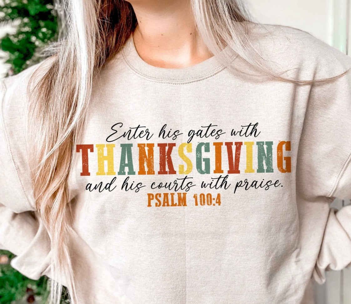 DTF Transfer Christian Fall ThanksGiving