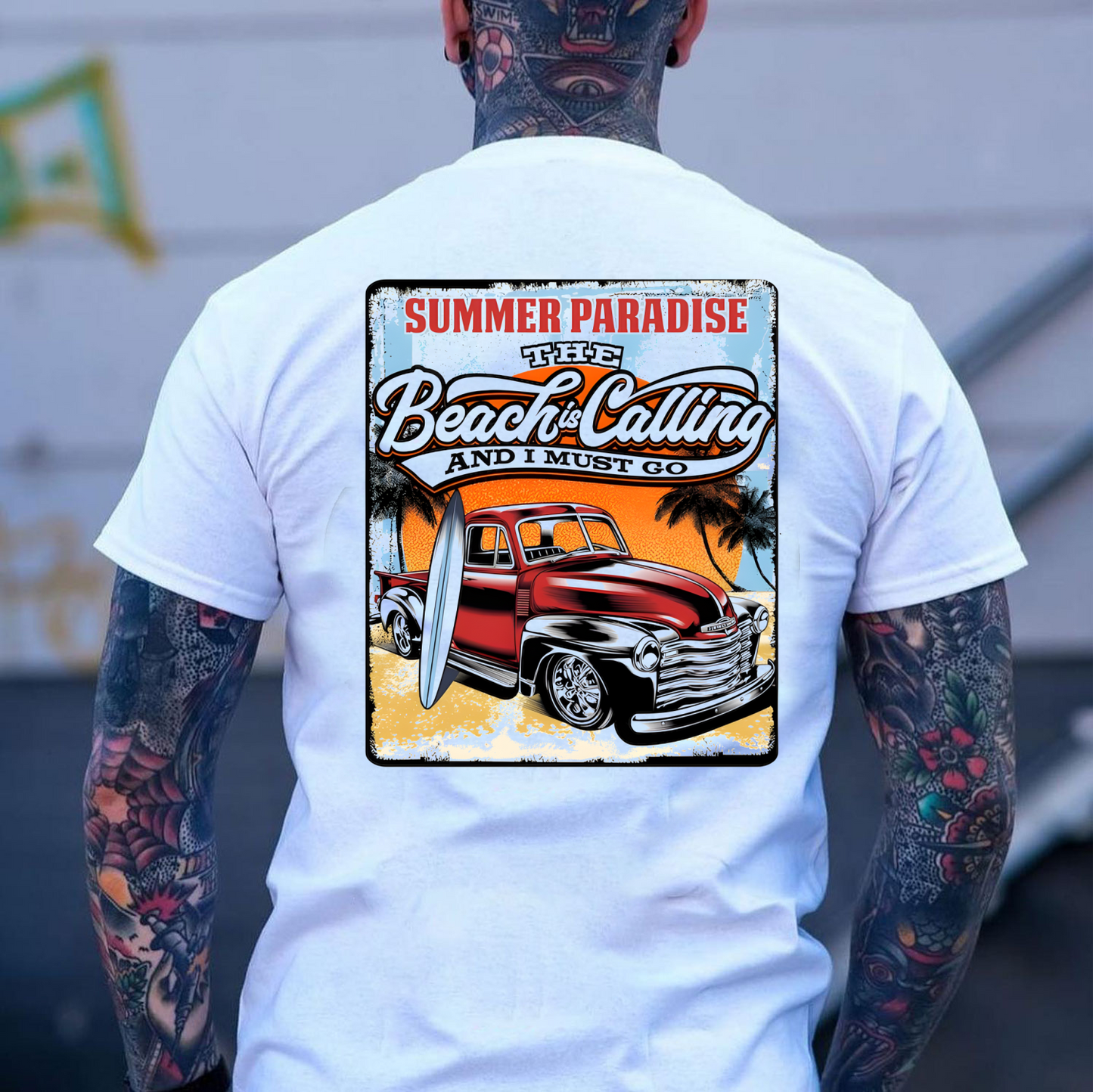 Sweatshirt Hoodie Or T-Shirt Gear Heads Trucks The Beach Is Calling I Must Go