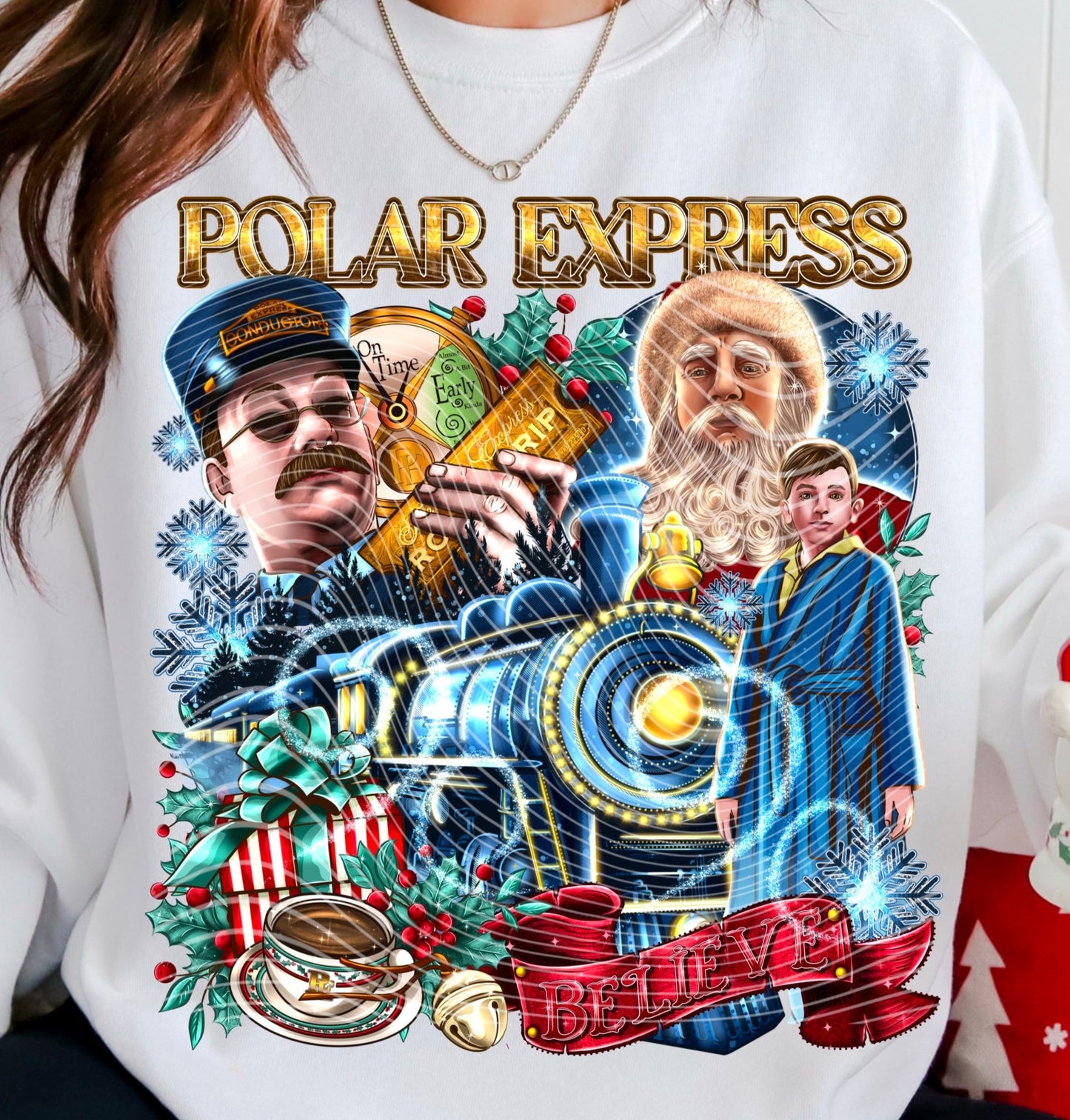 DTF Transfer Christmas P Express With Sleeve Print
