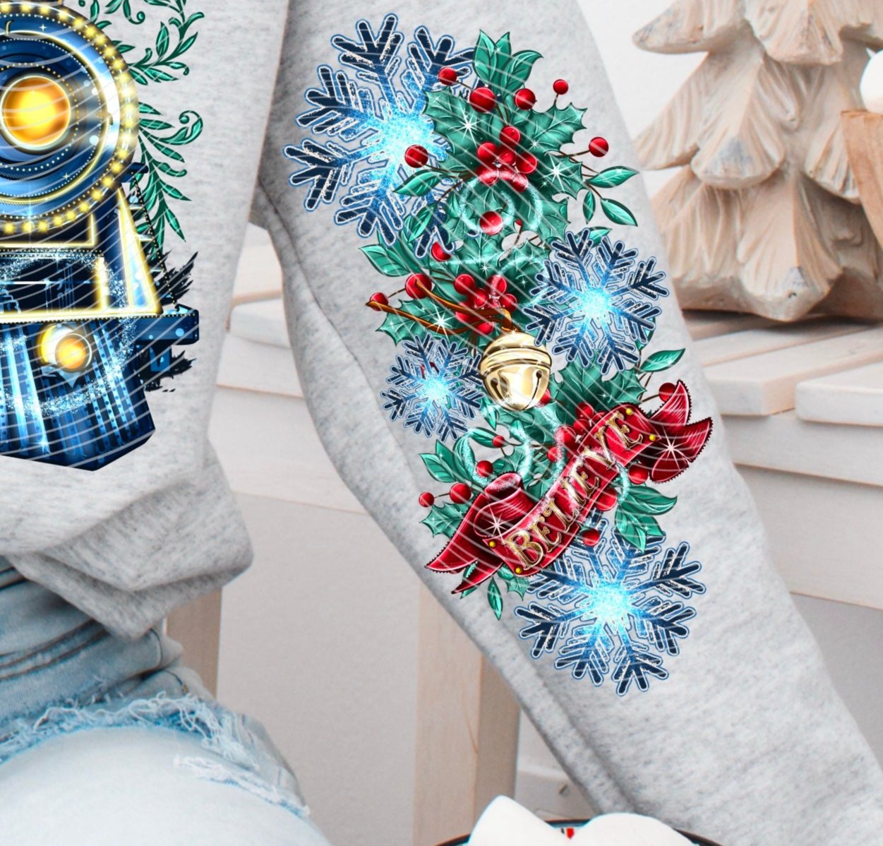DTF Transfer Christmas P Express With Sleeve Print