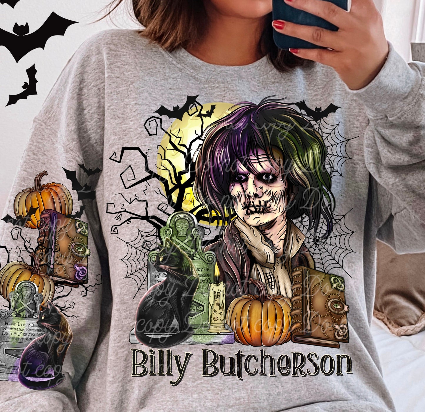 DTF Transfer Fall Billy Butcherson Vintage Sleeve Print Offered