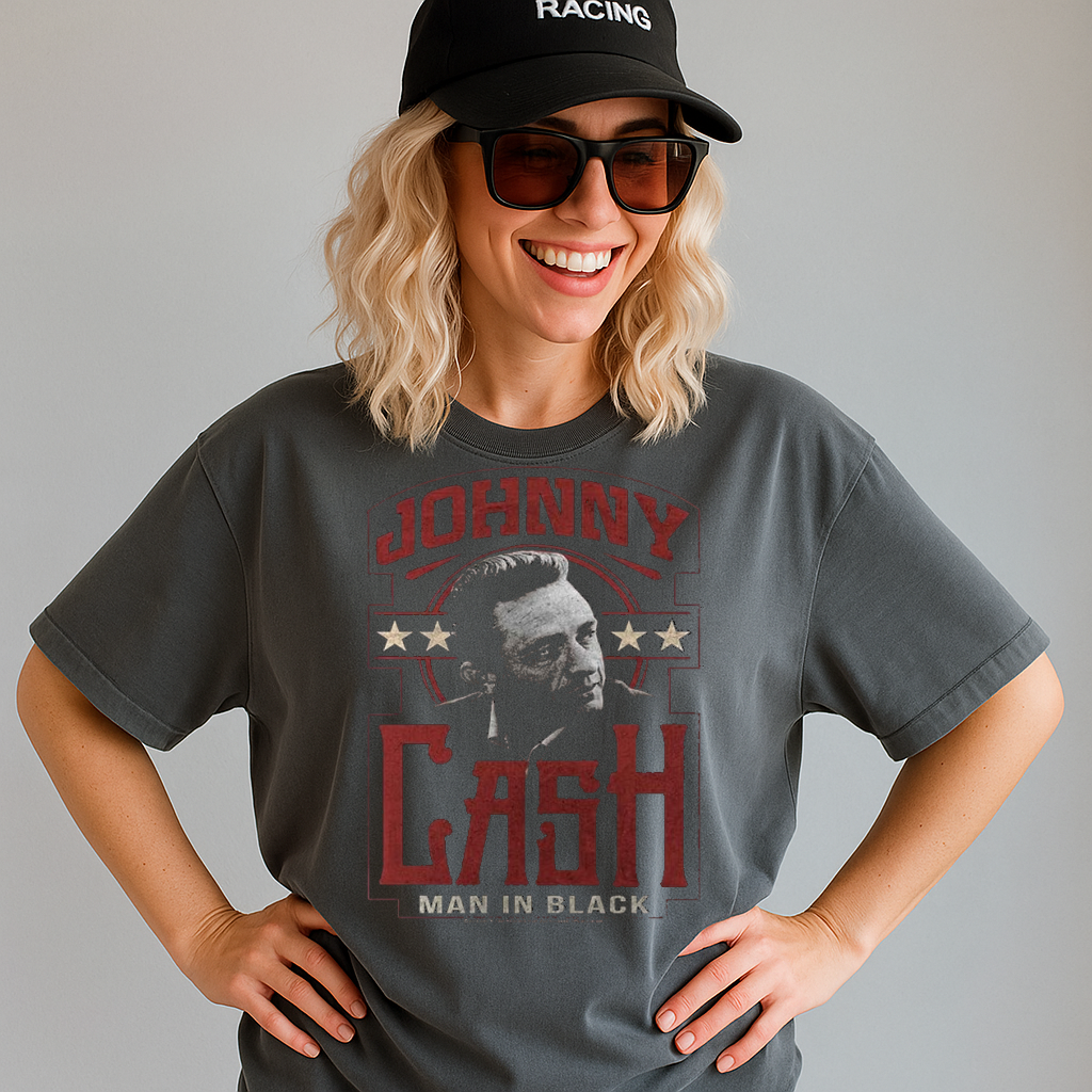 DTF Transfer Johnny Cash – Man in Black Vintage Western Music Graphic