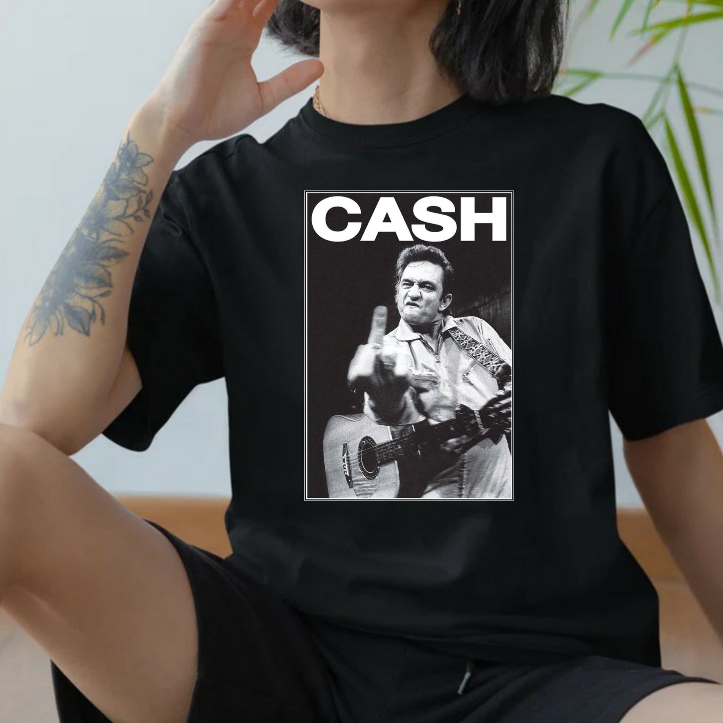 DTF Transfer Cash Country Music Legend