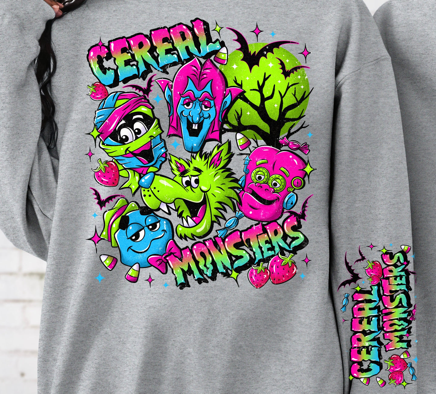 DTF Transfer Fall Halloween Cererl Monsters Cereal