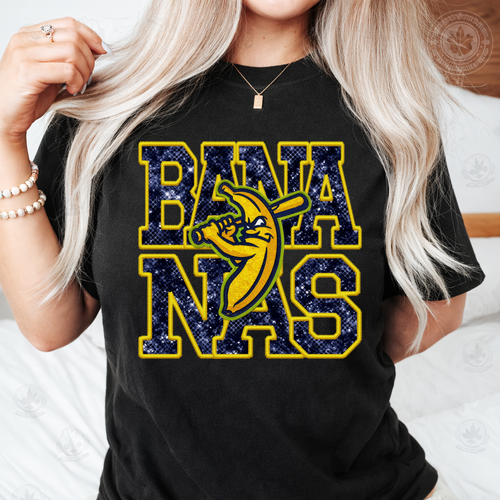 DTF Transfer Baseball “BANANAS” Team Graphic — Retro Sports Mascot