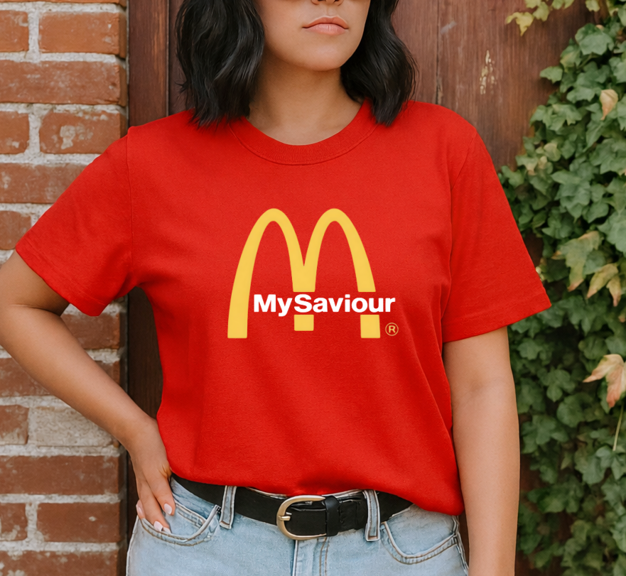 DTF Transfer Faith-Inspired My Saviour Parody Tee