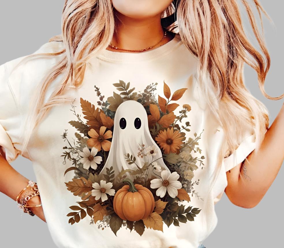 DTF Transfer Fall Halloween Fall Ghost