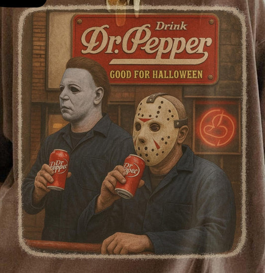 🎃 Halloween Horror Sips DTF Transfer – Vintage Killer Vibes