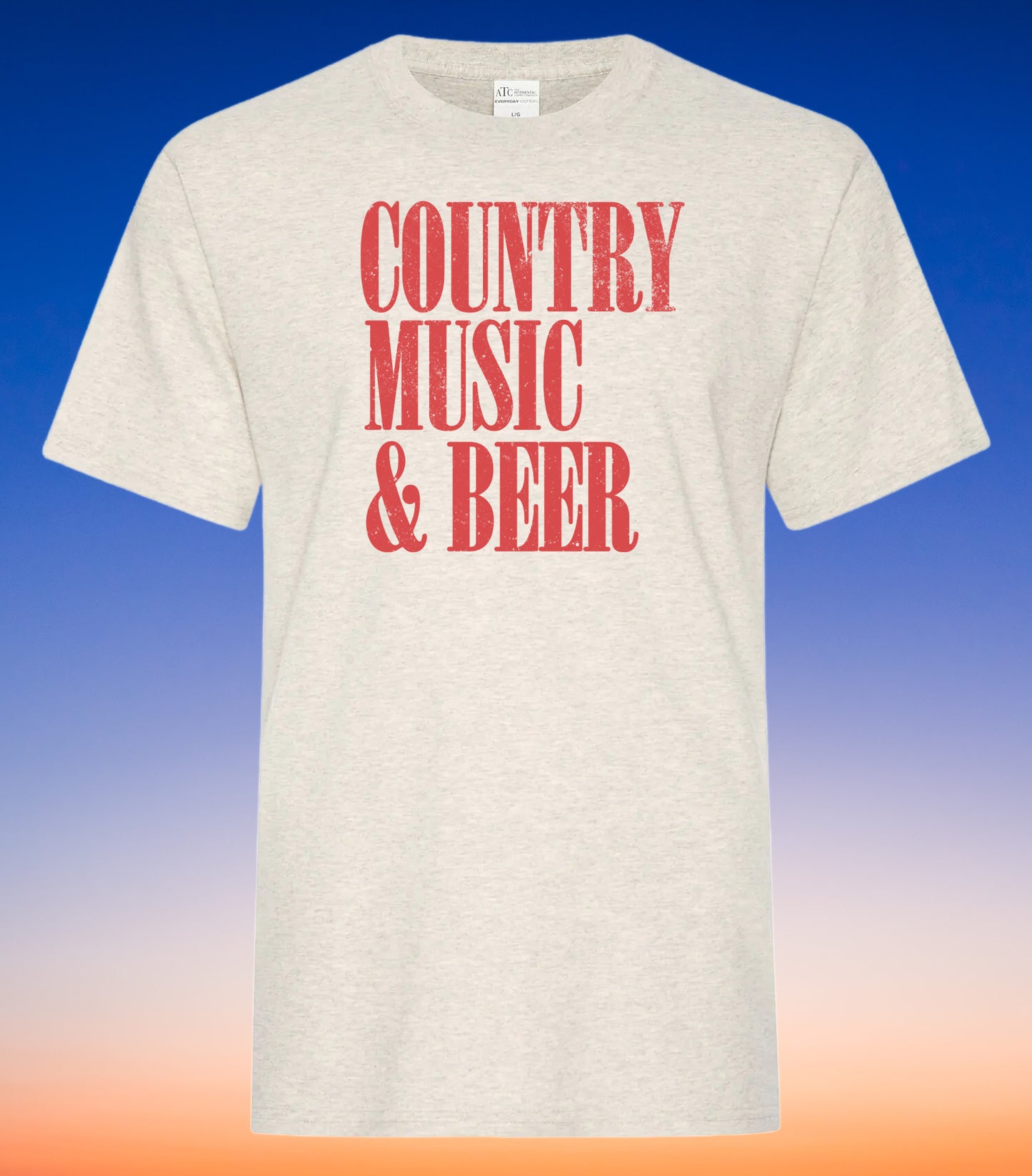 DTF Transfer – Country Music & Beer Western Bold Design
