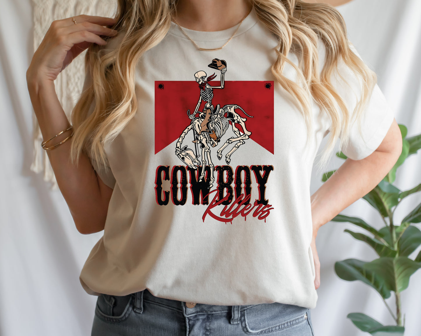 DTF Transfer Cowboy Killers Skeleton Rodeo Western Design