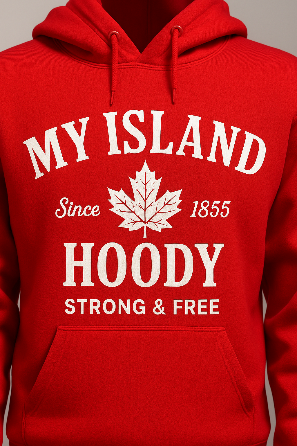 DTF Transfer My Island Hoody – Since 1855 | Strong & Free Maple Leaf Design