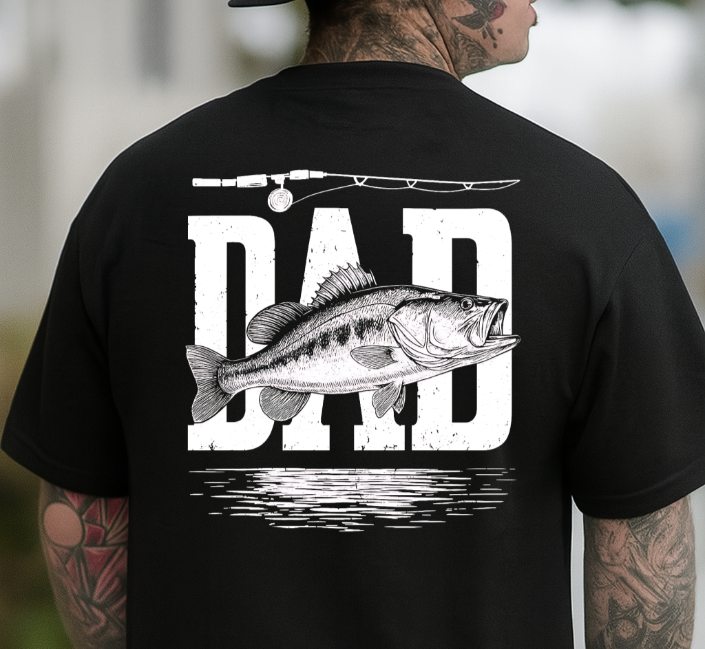 DTF Transfer Dad Fishing Design