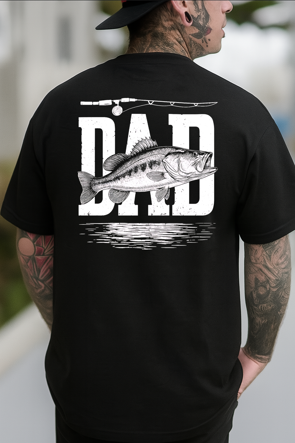 DTF Transfer Dad Fishing Design