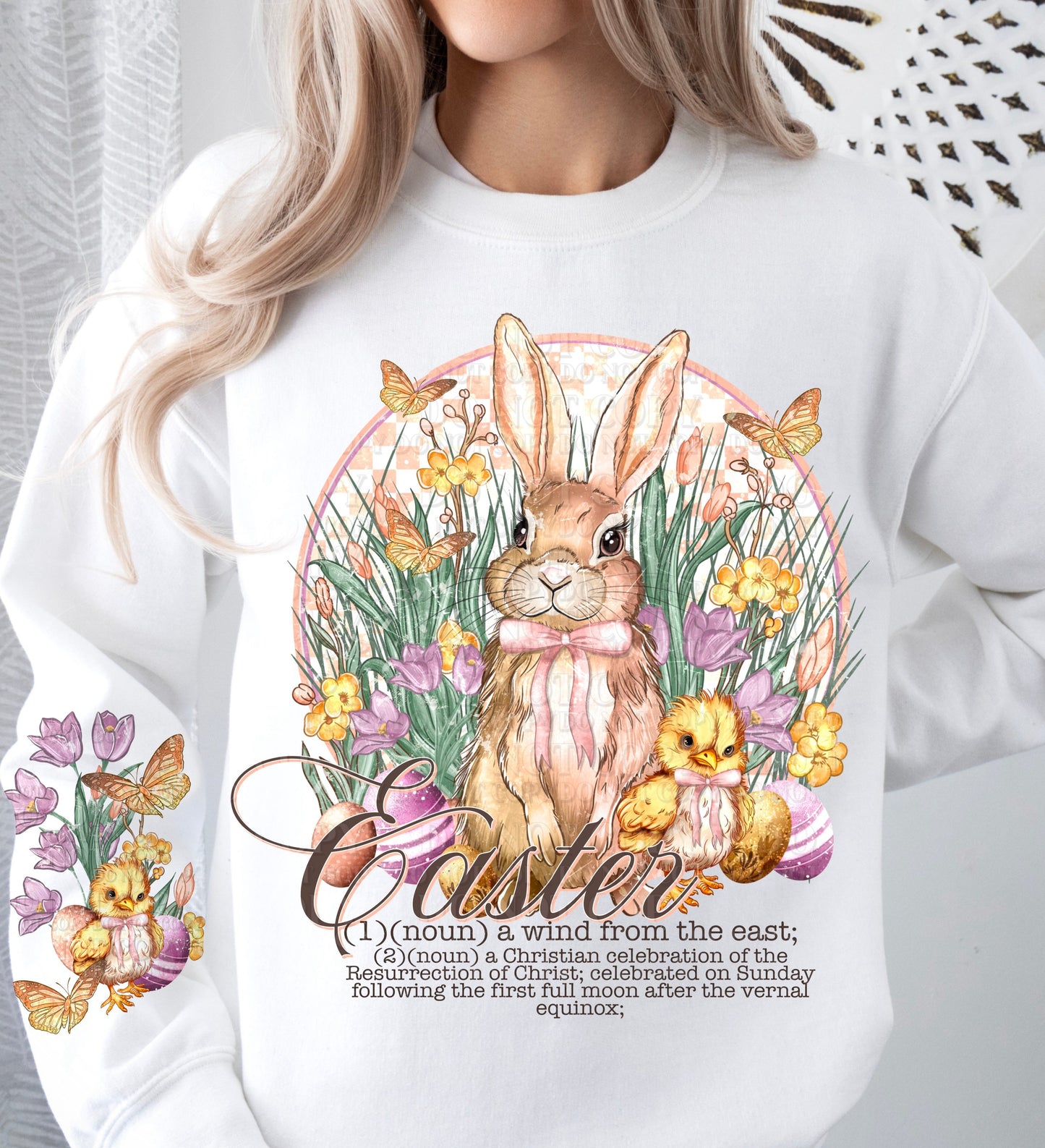 DTF Transfer Easter Bunny Spring / With Sleeve Prints offered