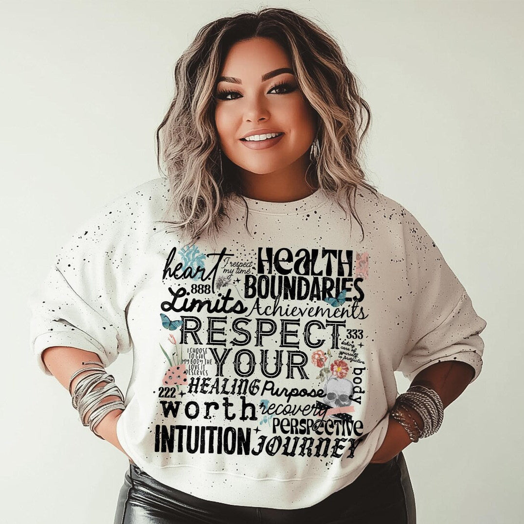 DTF Transfer Respect Your Journey Motivational Design