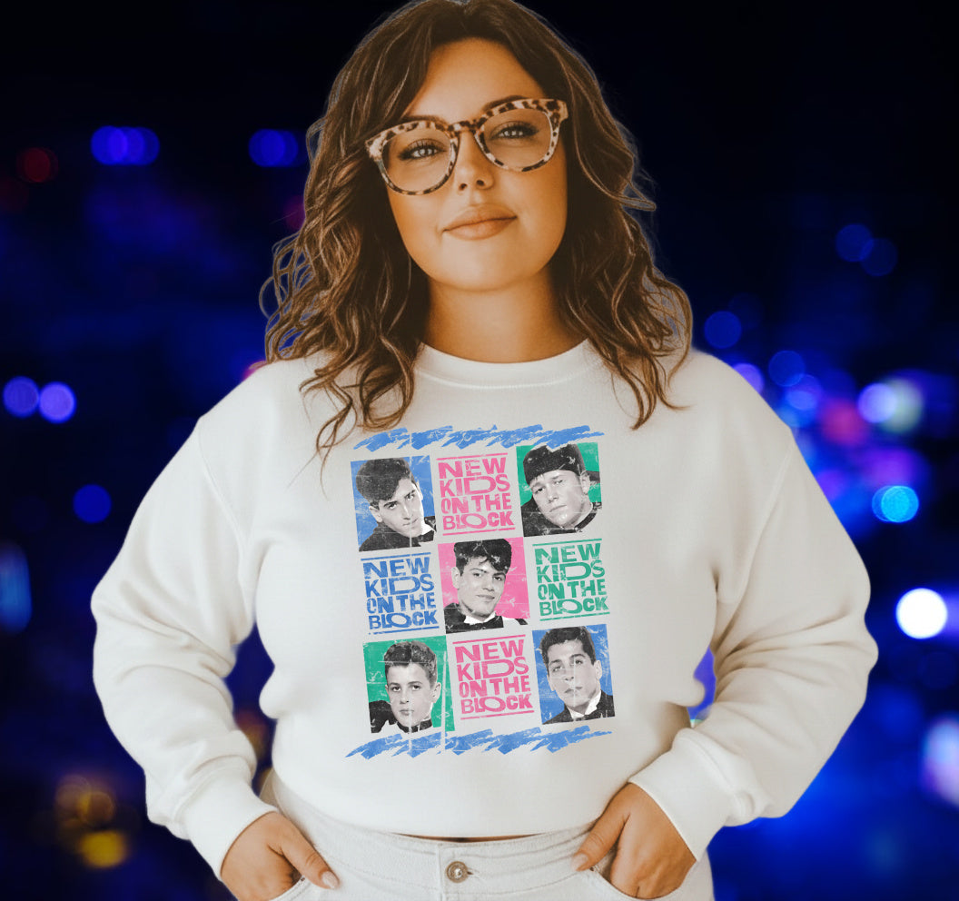 DTF Transfer – New Kids Retro Pop Collage