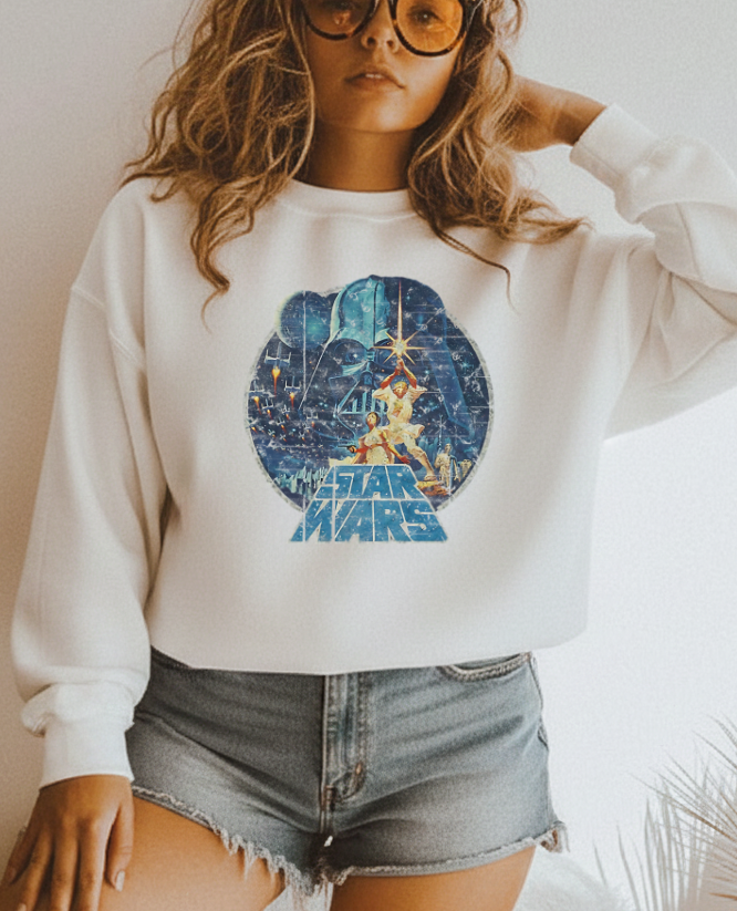 DTF Transfer – Retro Space Fantasy Movie Poster Style