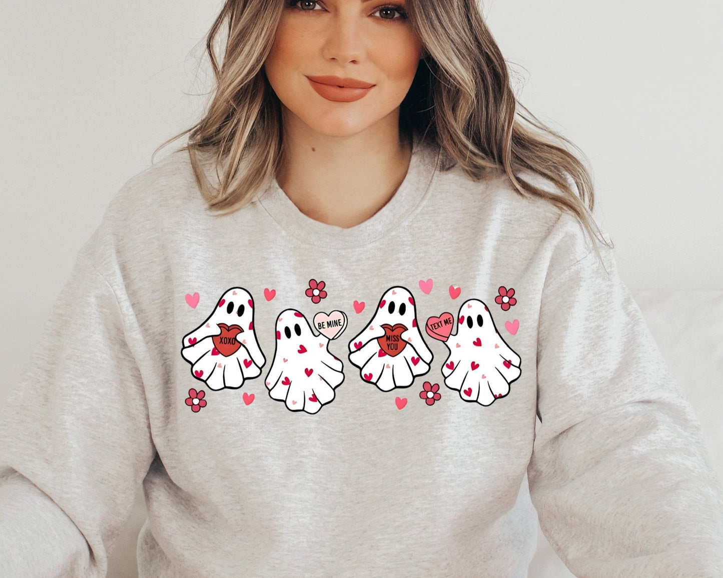 Sweatshirt Or T-Shirt Hoodie Happy Valentine Ghosts Love Love
