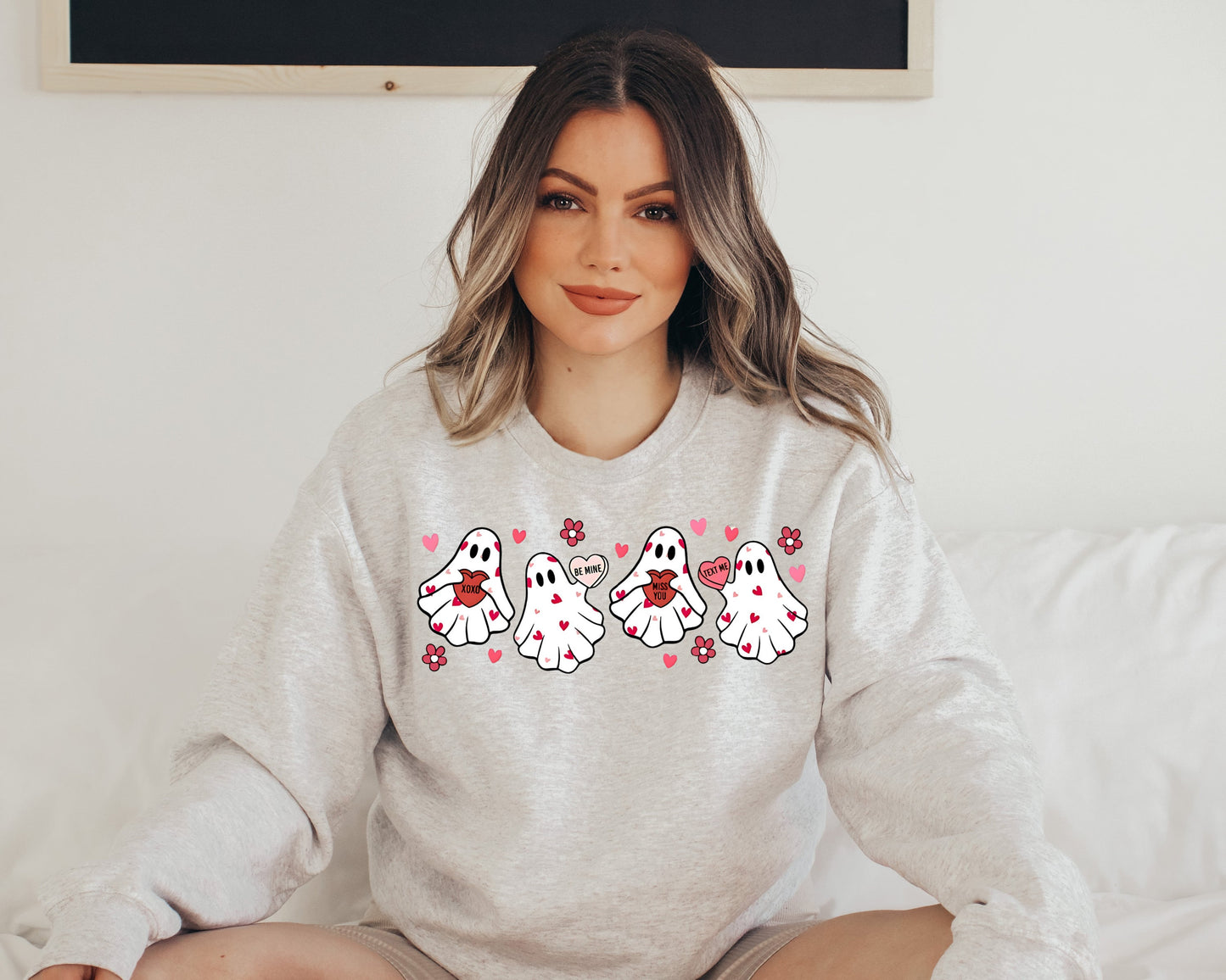 Sweatshirt Or T-Shirt Hoodie Happy Valentine Ghosts Love Love