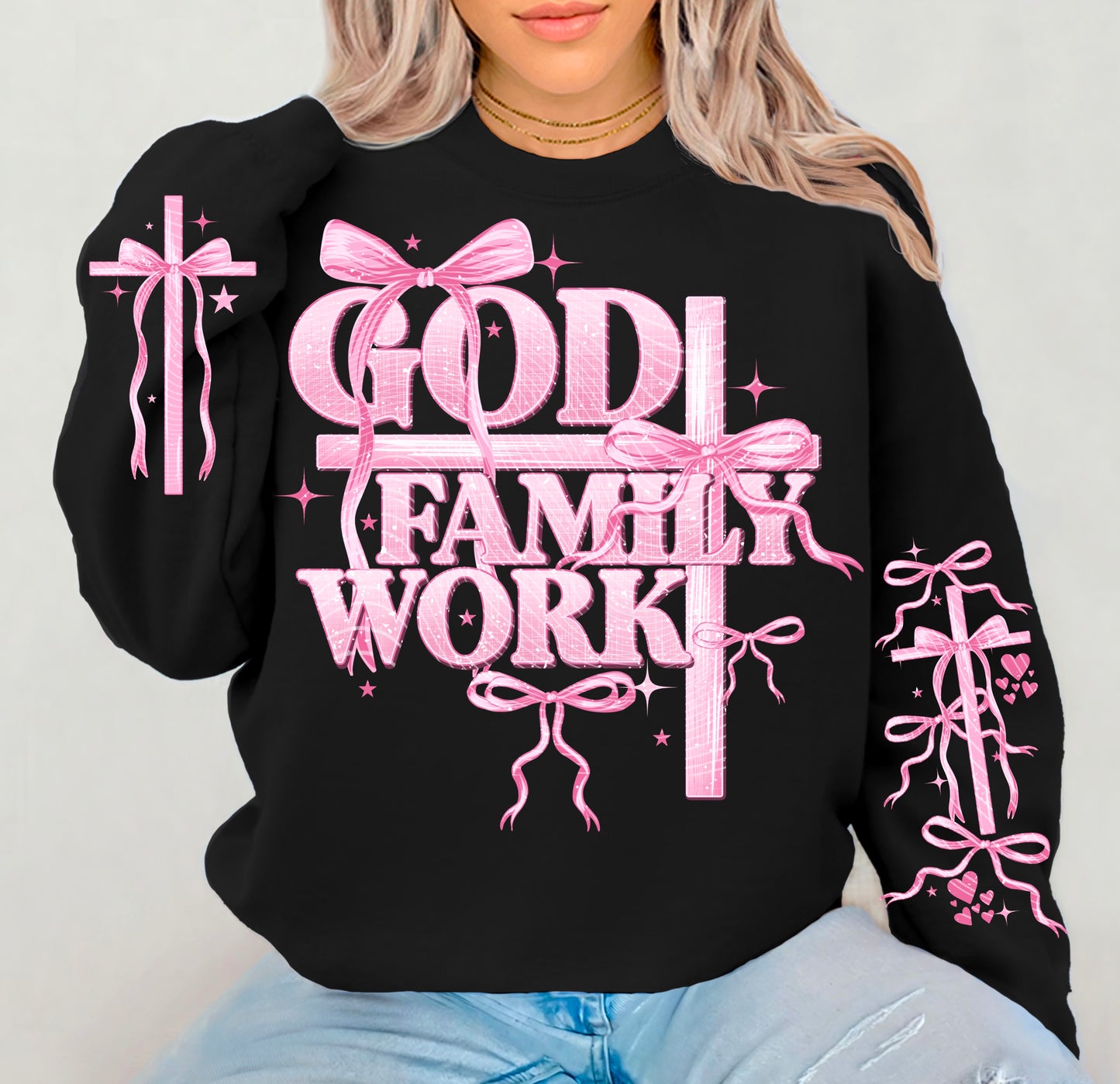 DTF Transfer Happy Valentines GOD Family Work