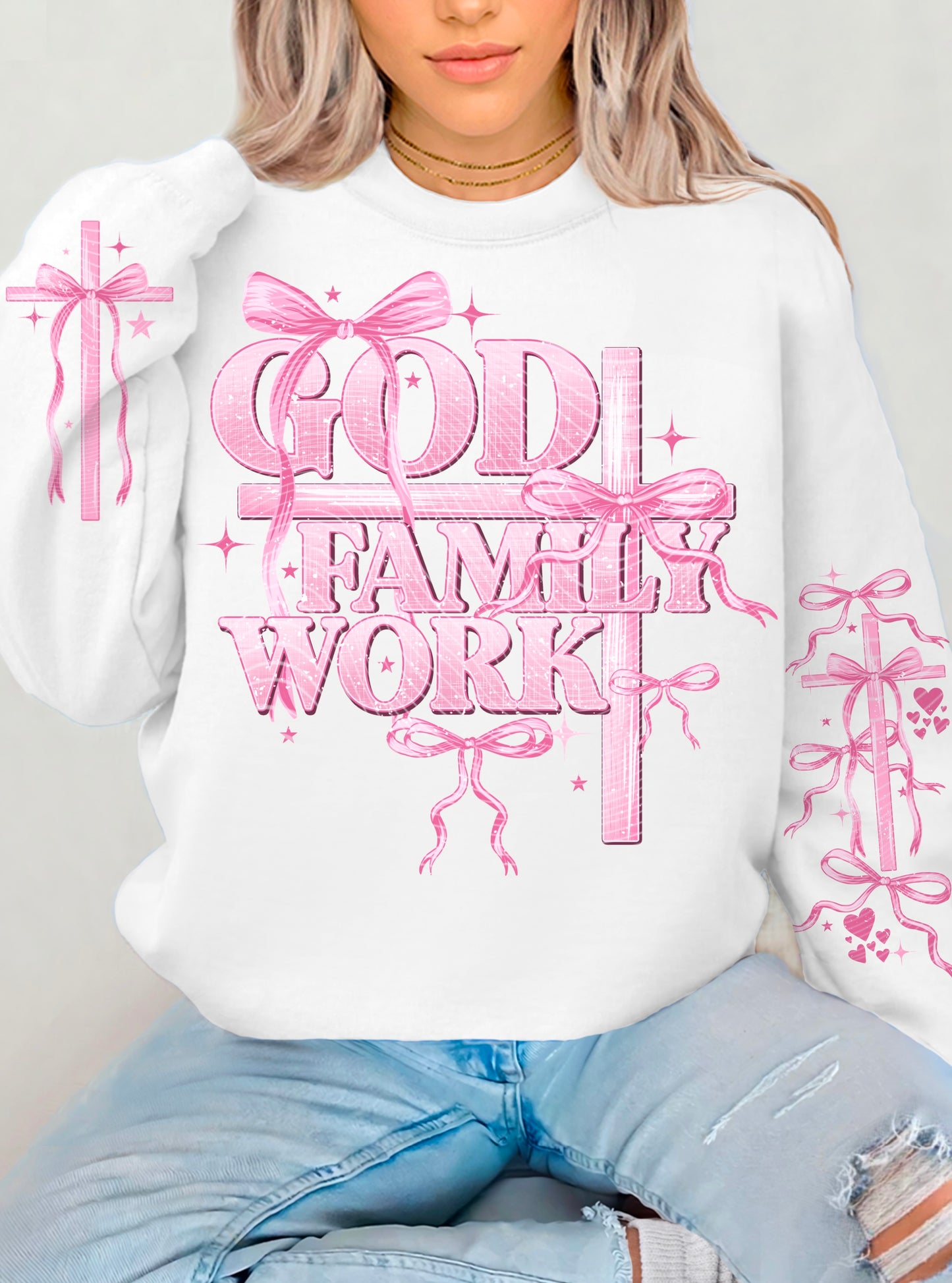 DTF Transfer Happy Valentines GOD Family Work