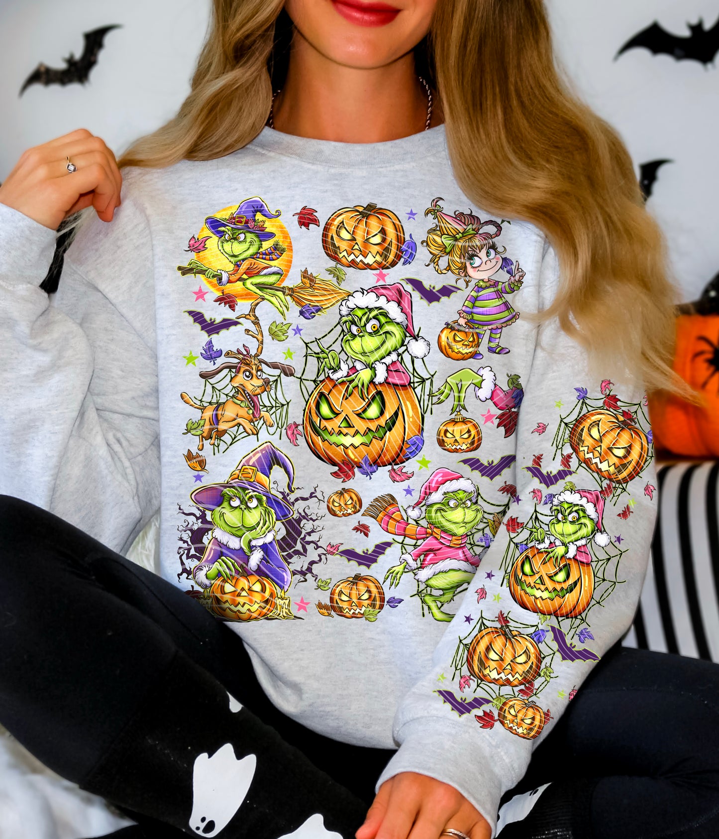 DTF Transfer Fall Halloween Grinchy Halloween