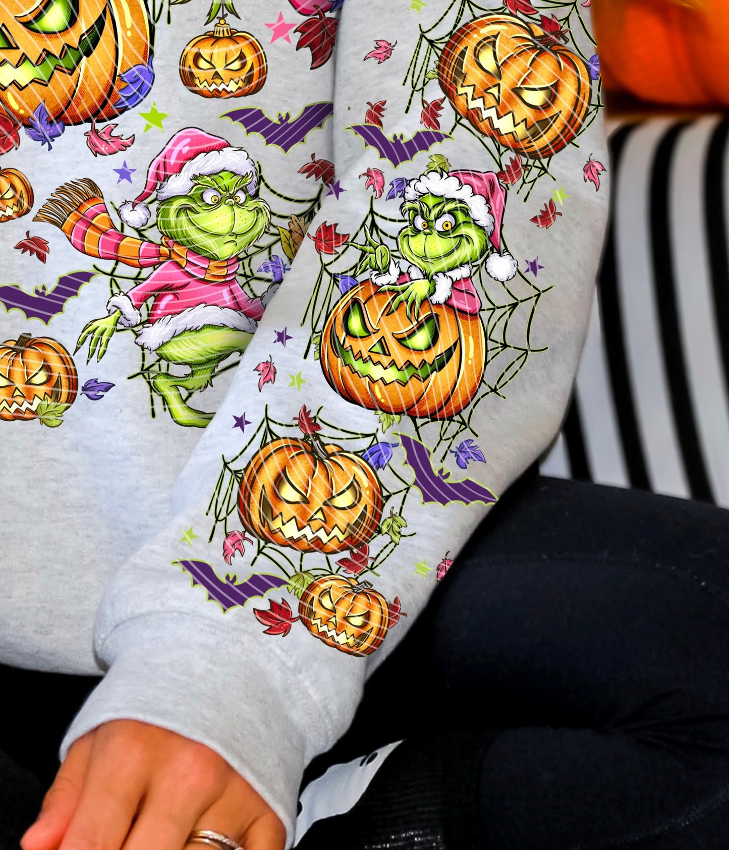 DTF Transfer Fall Halloween Grinchy Halloween