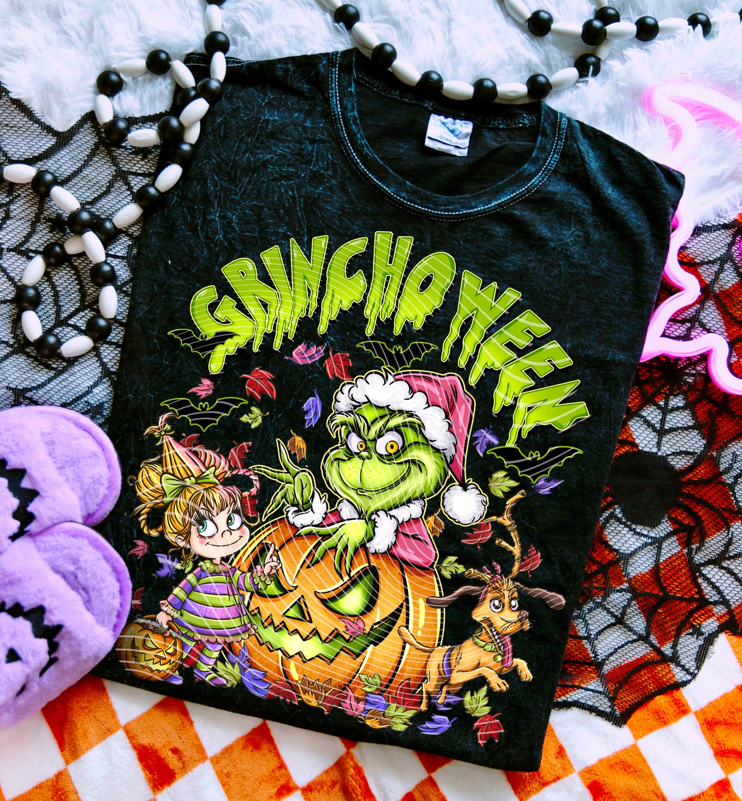 DTF Transfer Fall Halloween Grinchy Parody Halloween #3