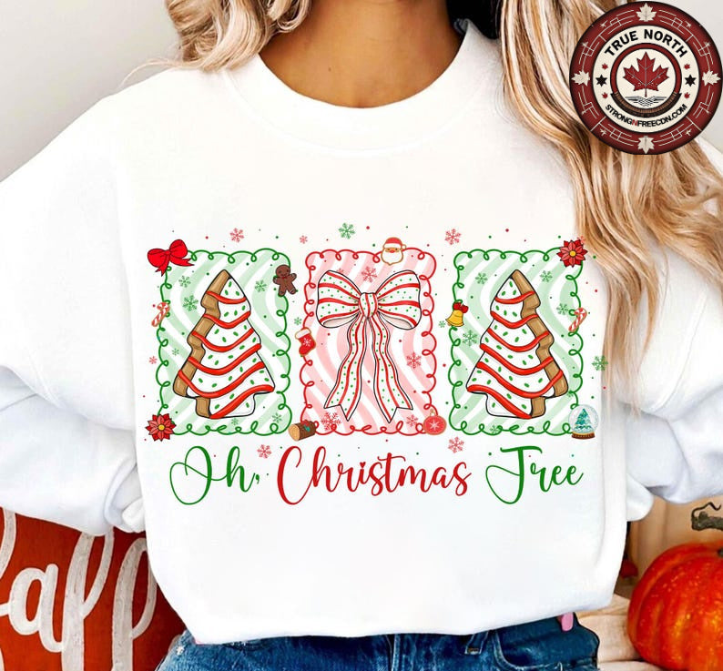 DTF Transfer – Oh Christmas Tree Holiday Bow Design