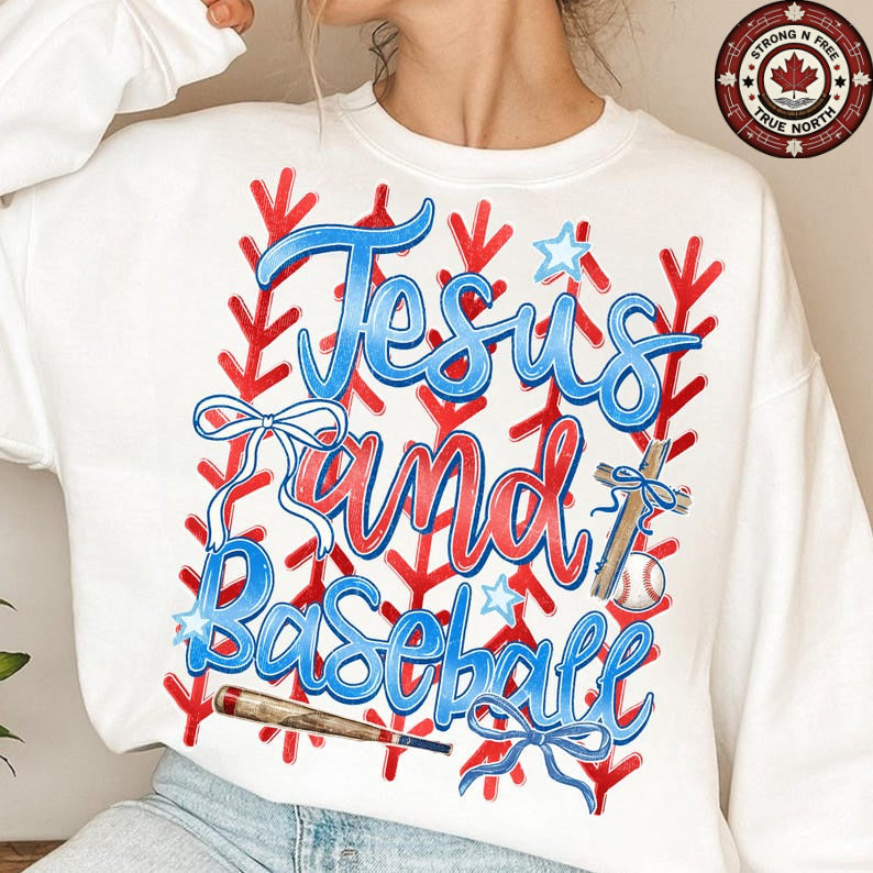 DTF Transfer Jesus and Baseball Christian Sports Faith