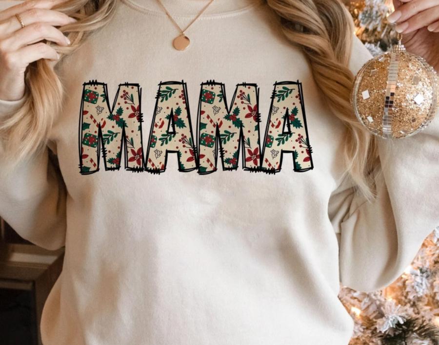 DTF Transfer Christmas Mama Christmas Print