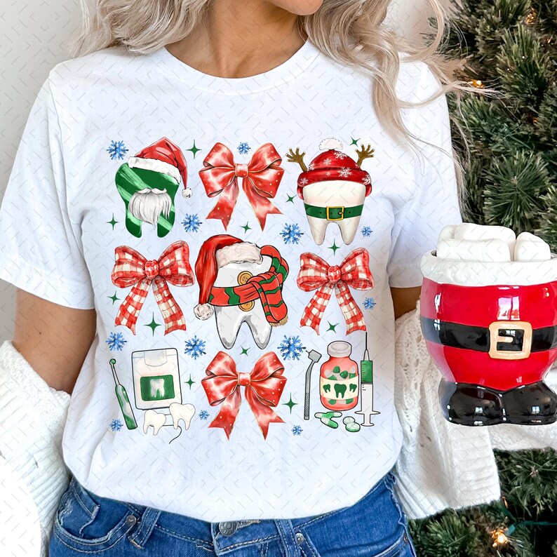 Christmas Teeth Dentist – Christmas – Christmas Dentist DTF transfer