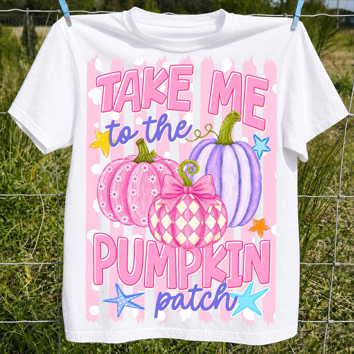 Preppy Fall Pumpkin – Take Me To The Pumpkin Patch – Design 2 DTF Transfer