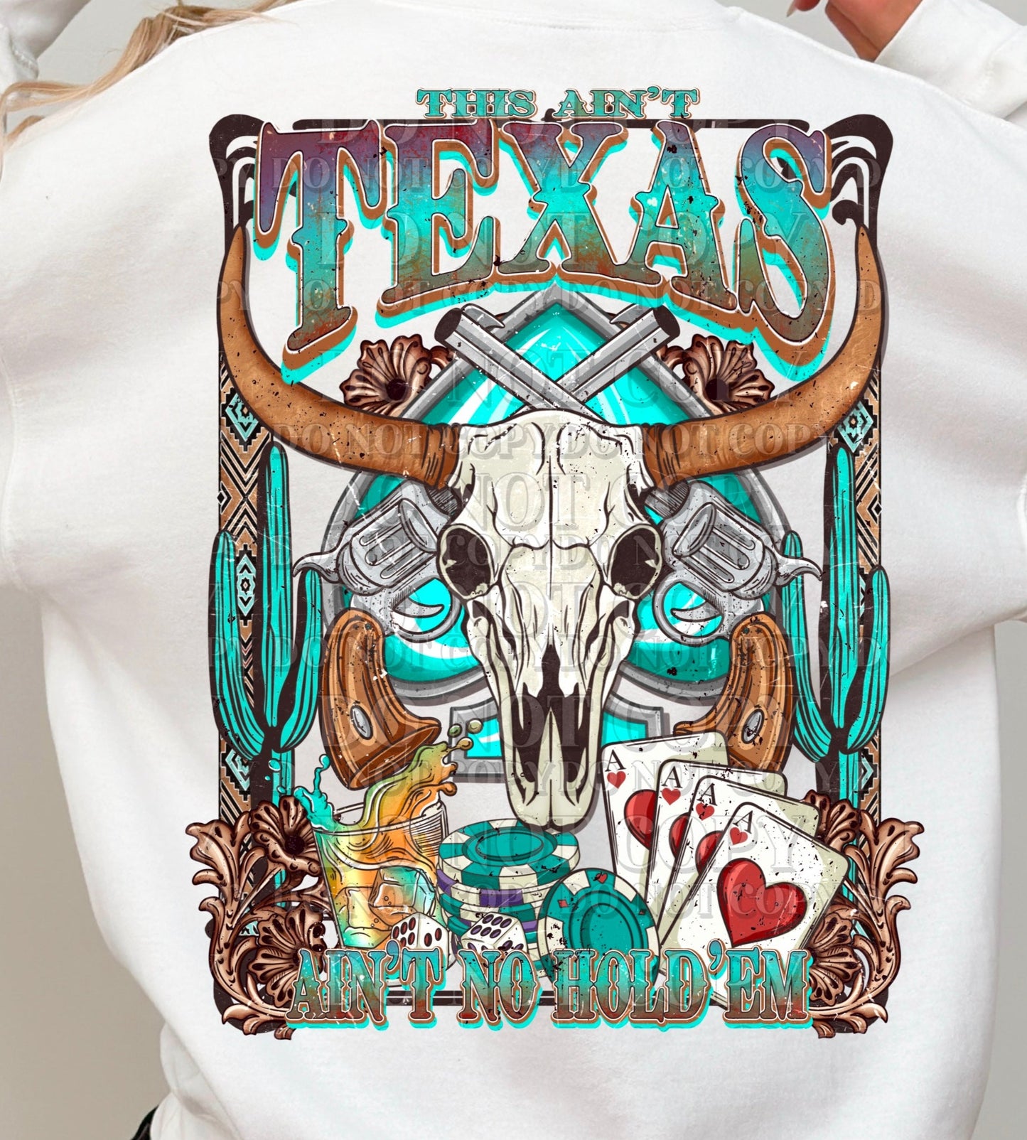 DTF Transfer Western Texas Hold Them