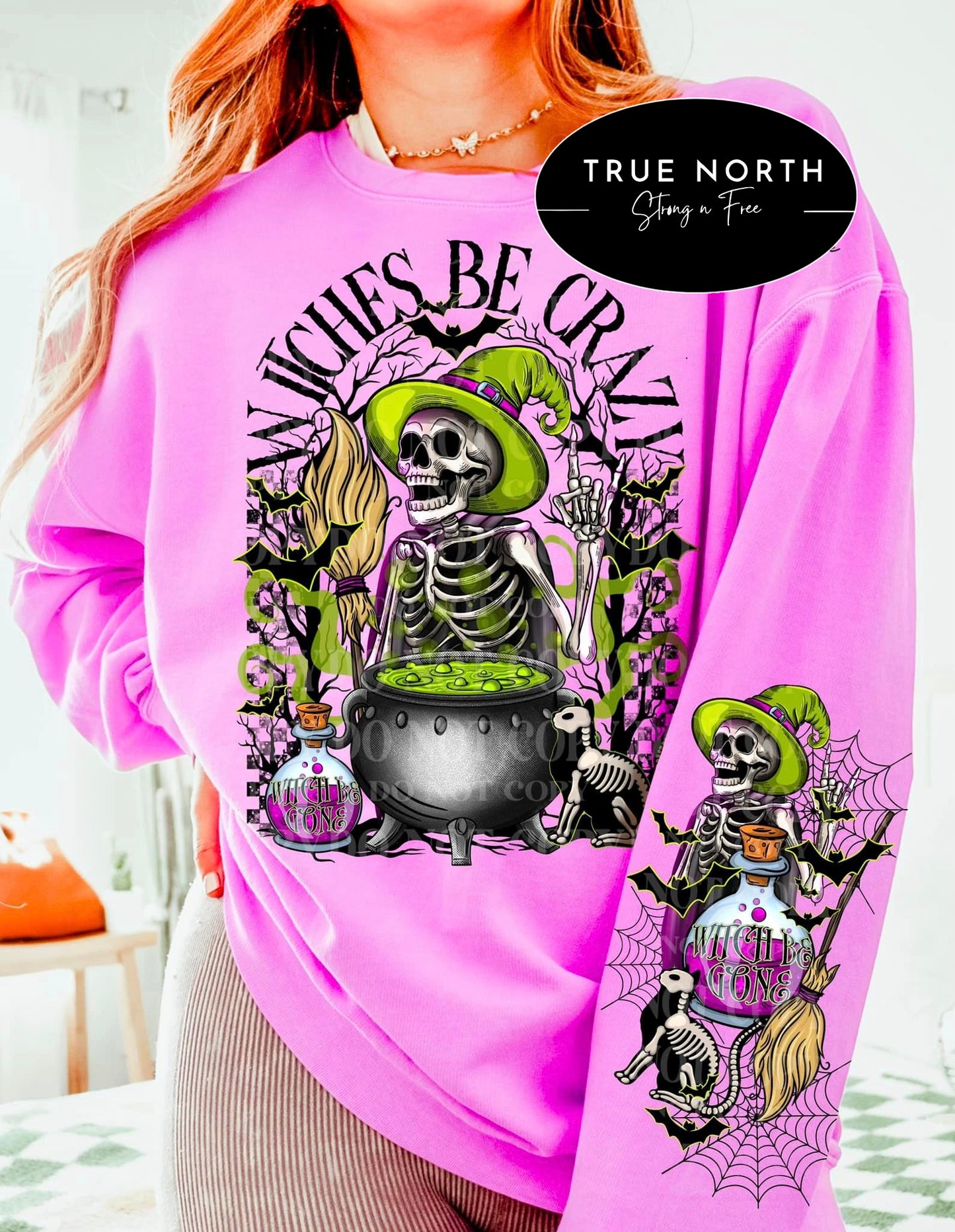 DTF Transfer Fall Halloween Witch Be Gone
