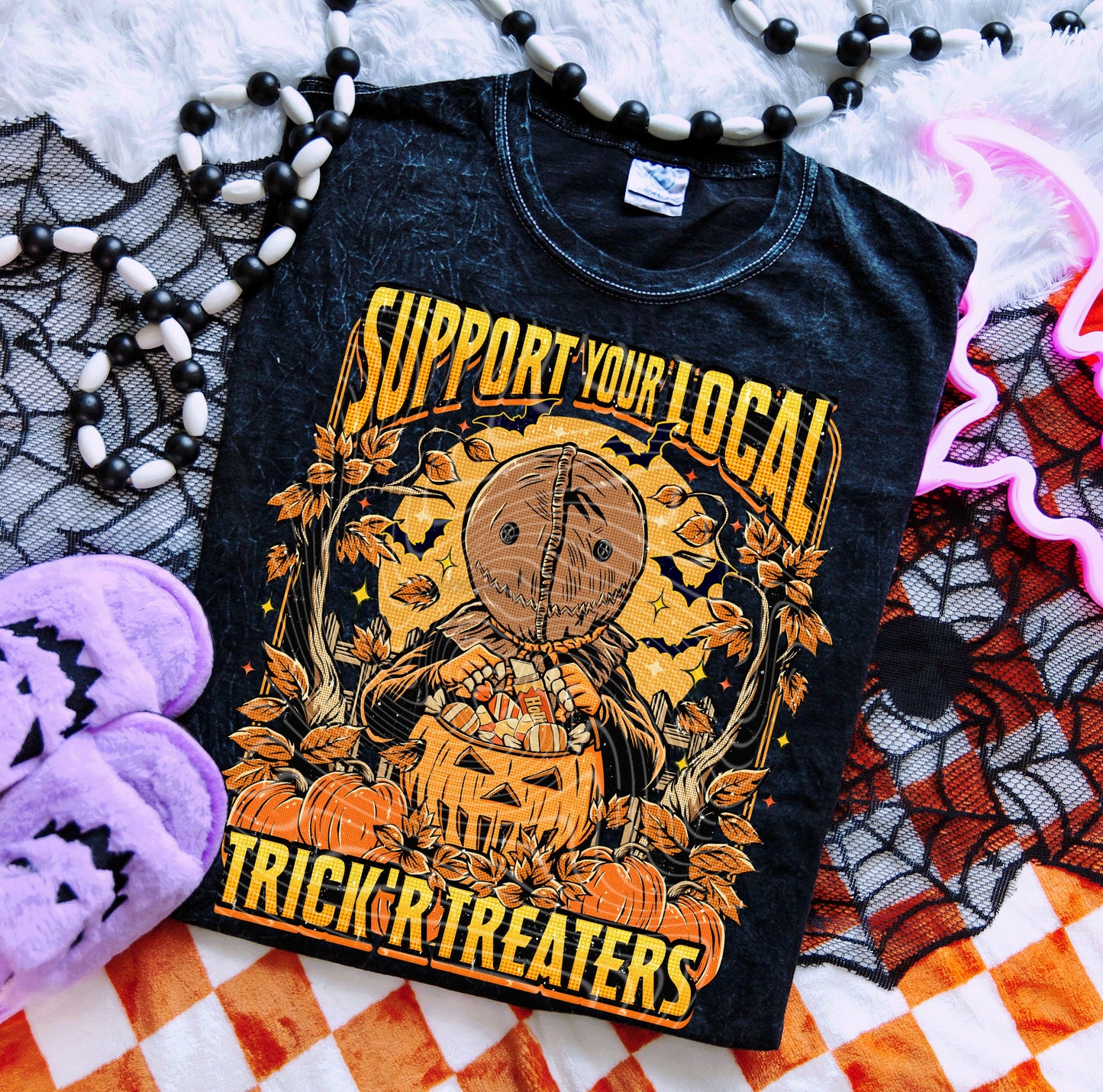 DTF Transfer Fall Halloween Support Your Local Trick Or Treaters