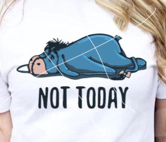 DTF Transfer Vintage Humor NOT TODAY