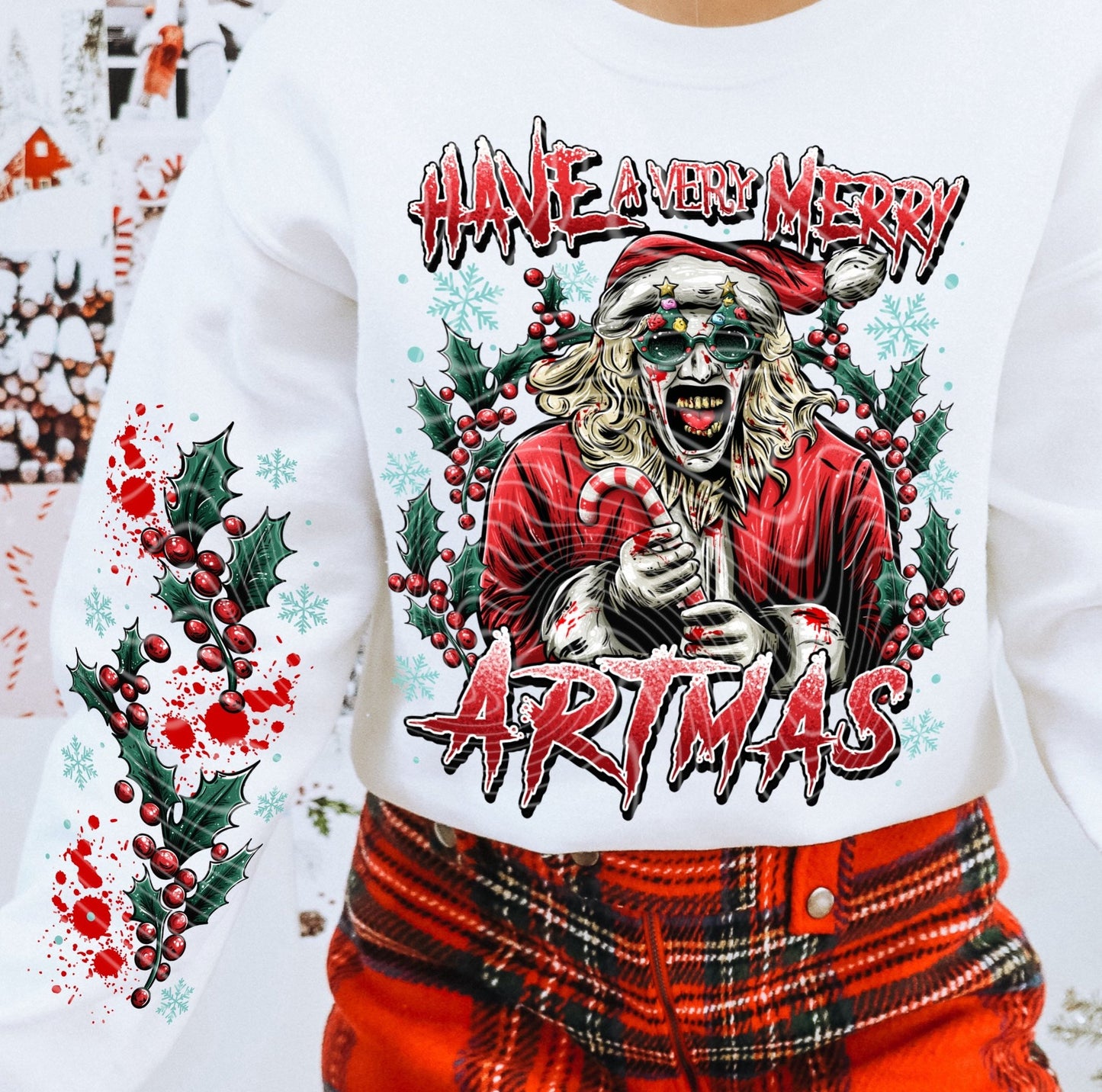DTF Transfer Christmas Night Of The Living Dead Parody