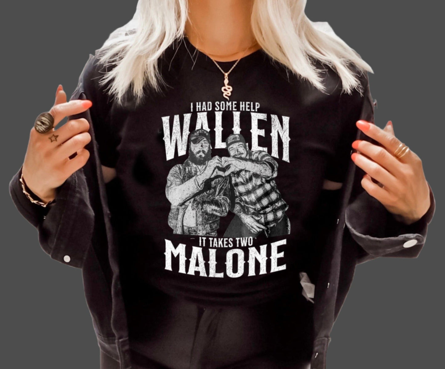 T-Shirt Tee's Or Sweatshirt Western I Had Some Help Black Or White