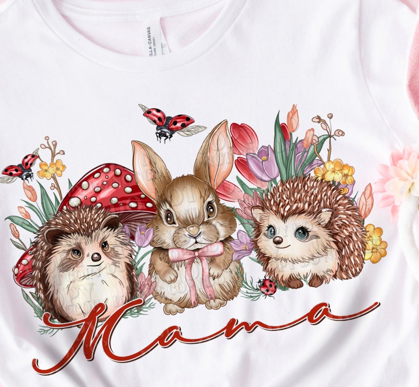 DTF Transfer Easter Spring Hedge Hog Mama & Mini