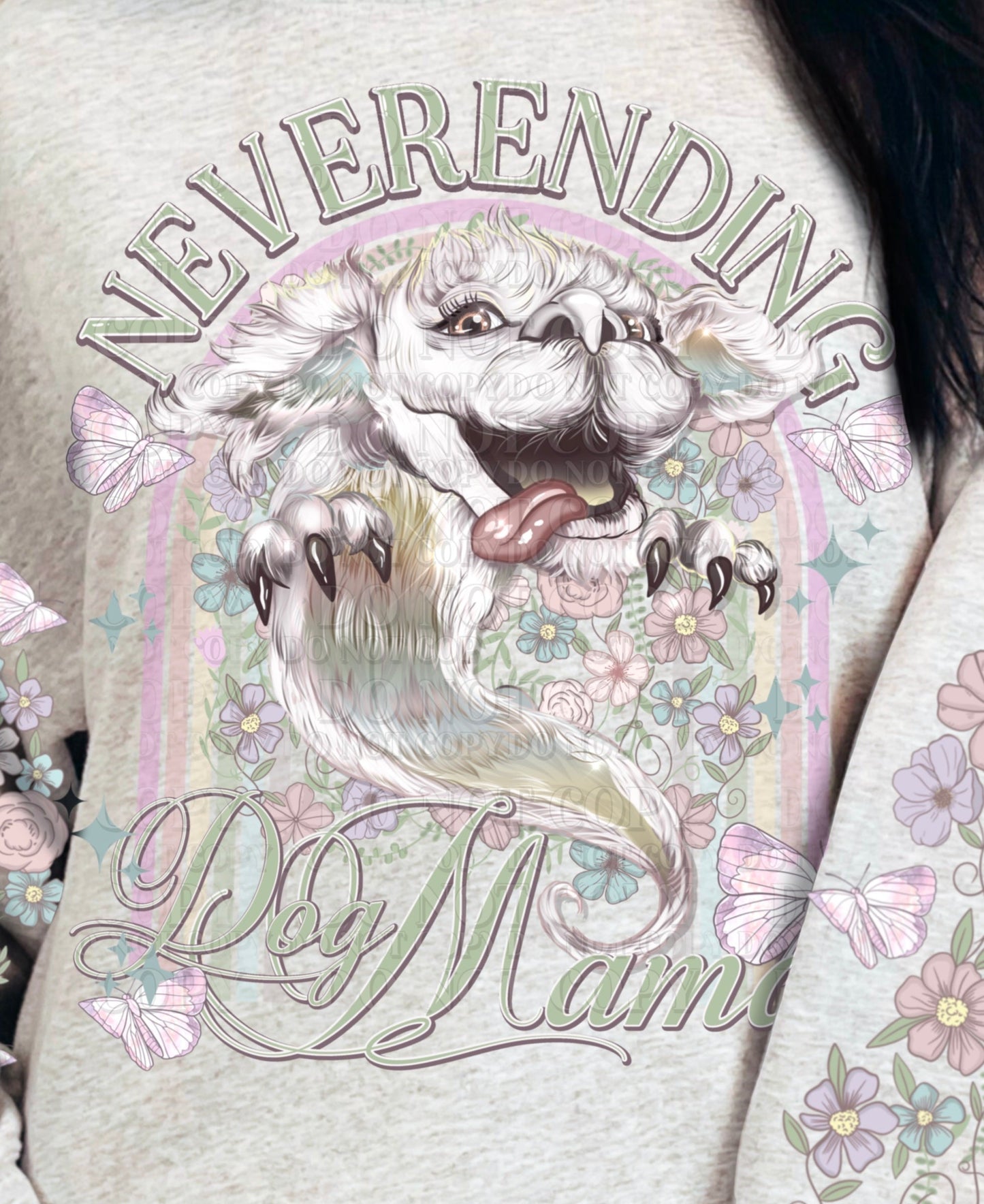 DTF Transfer Never Ending Dog Mom Sleeve Print