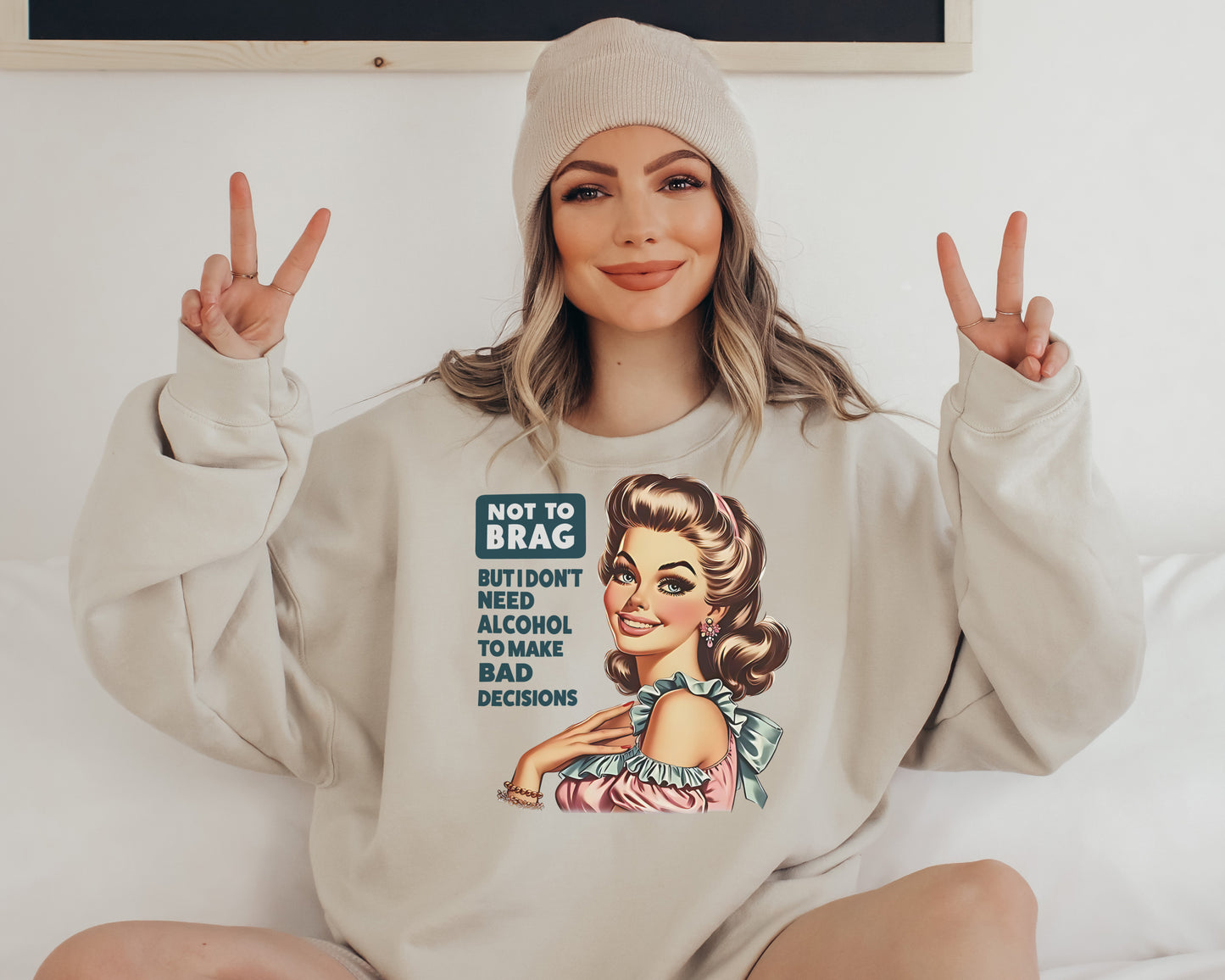 DTF Transfer Humor - Not To Brag Retro Sassy Design