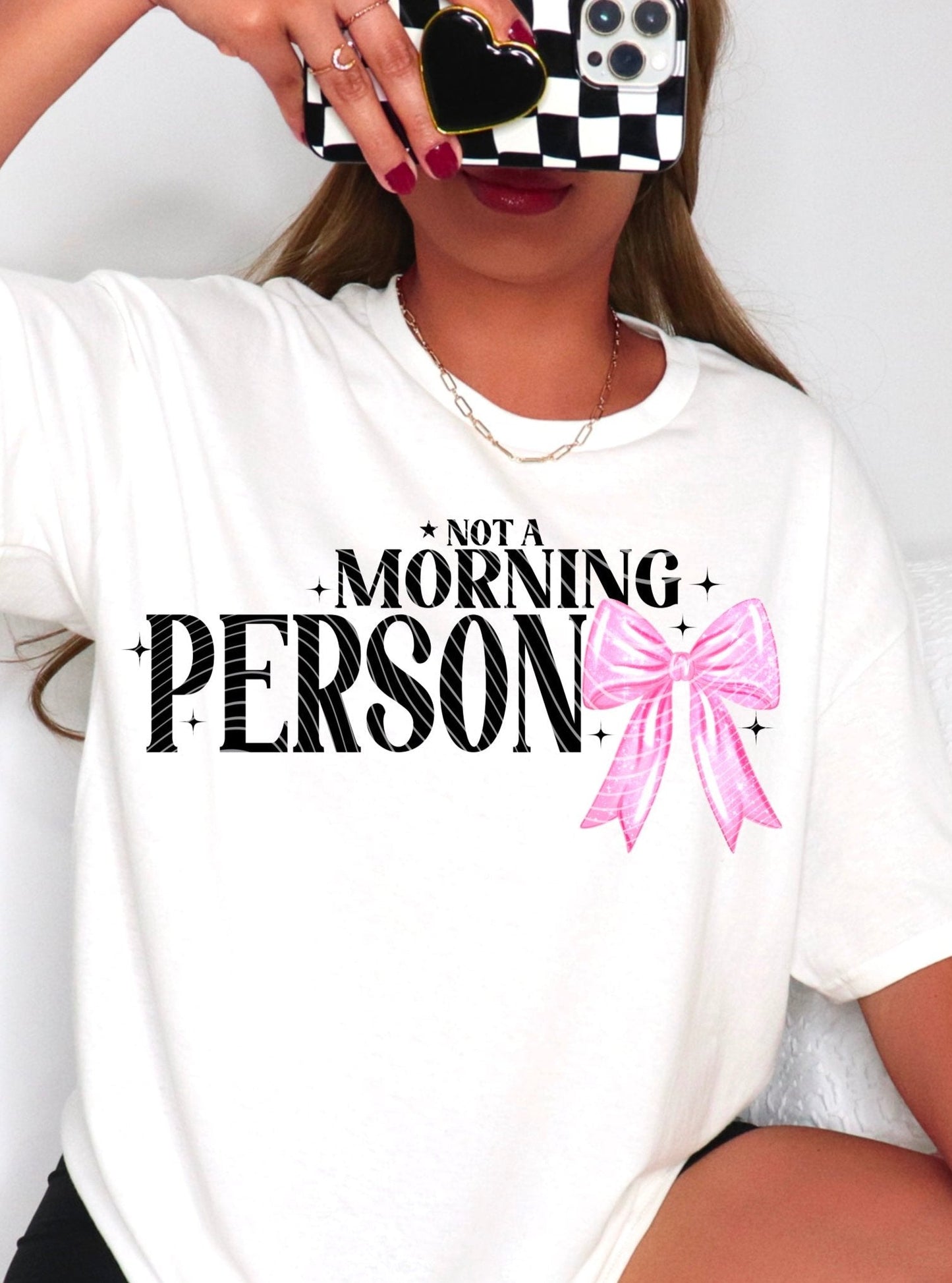 Sweatshirt Or T-Shirt Hoodie Happy Valentines Not A Morning Person