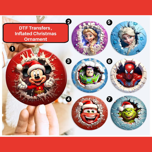 DTF Christmas Ornament  Mickey & Friends