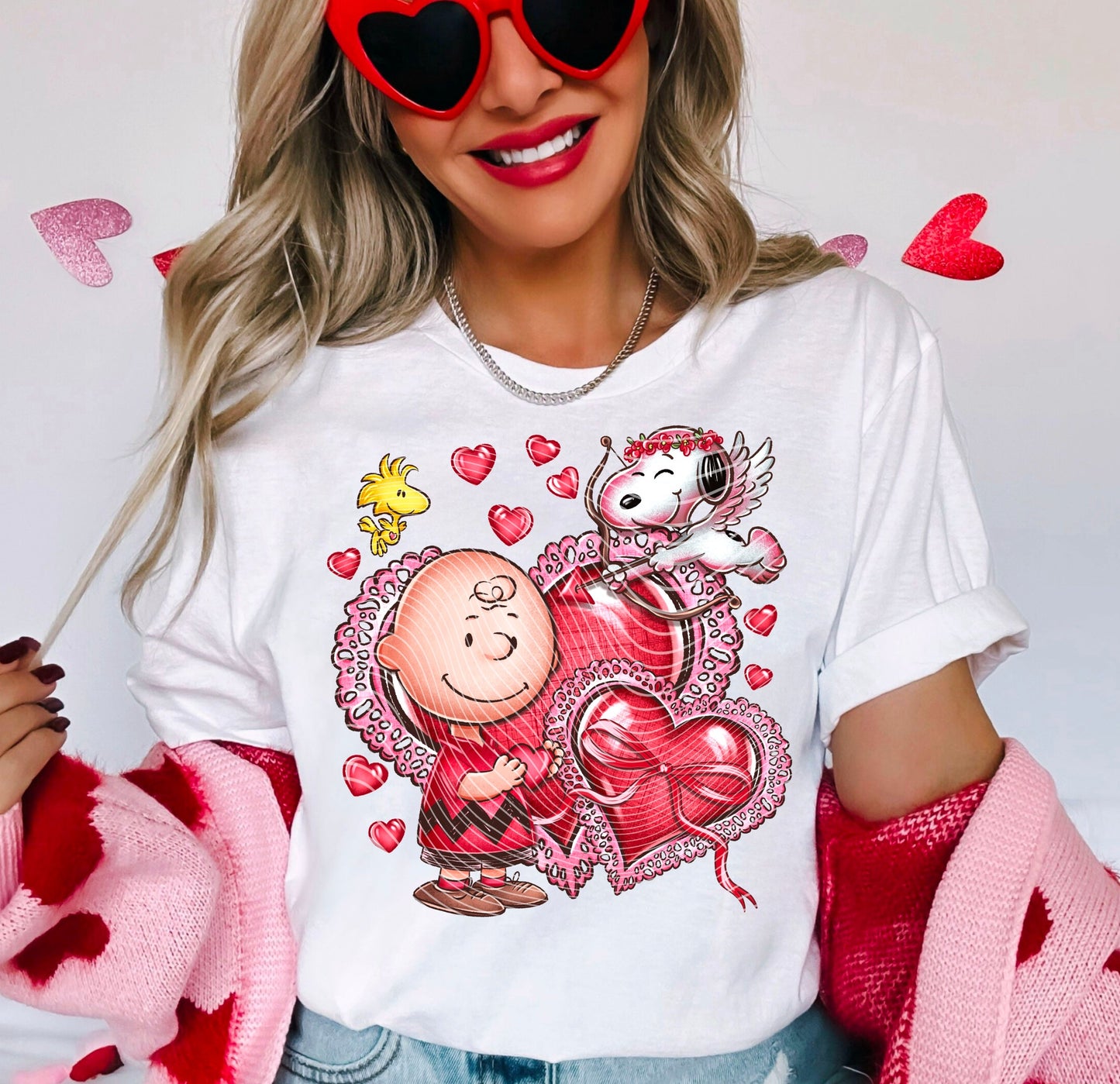 Sweatshirt Hoodie Crewneck T-Shirt Happy Valentines Peanut #2 Valentine /w Sleeves offered